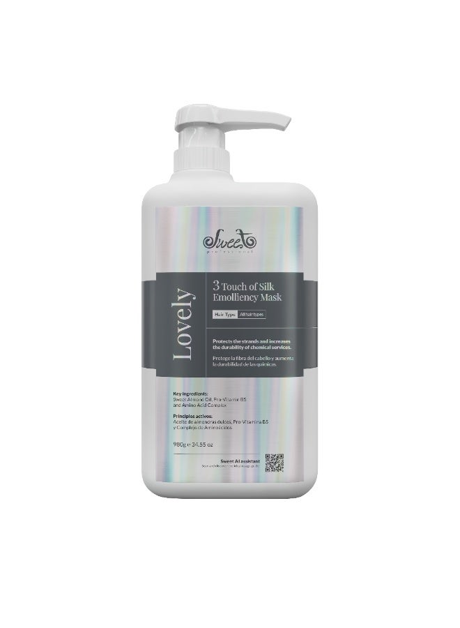 Sweet Professional Lovely Touch of Silk Emolliency Mask 980g – Post-Straightening Hair Treatment for Moisture, Smoothness & Shine - Image 1